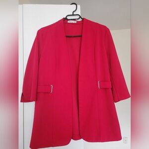 89th + Madison 3/4 length red Blazer